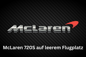 McLaren auf leerem Flugplatz